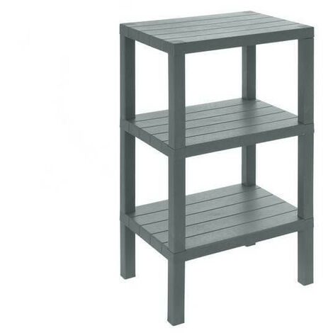 Columna con 3 estantes gris 29x38x73,5cm - Serie Woody (1/5)