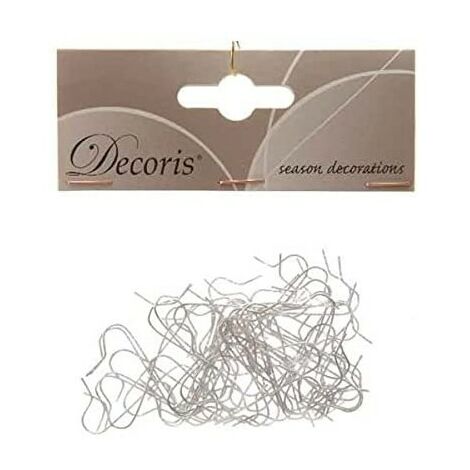 Ganci Per Palline Di Natale: Set Da 100 Pezzi, Colore Argento, 40 Mm, Robusti E Lucidi - 2