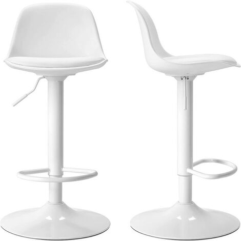 Sgabello blanco ajustable completamente 36x40x85 cm (1/5)
