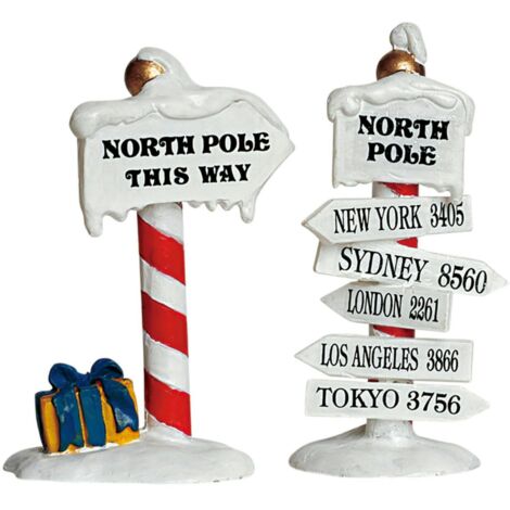Letreros de polo norte set de 2 600x300x240