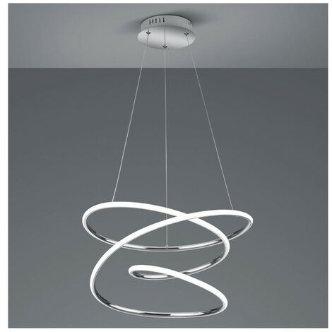 Led Chandelier Dimmer 4000k Diseño moderno Vortex Chrome Bologna Trio Lighting (1/5)