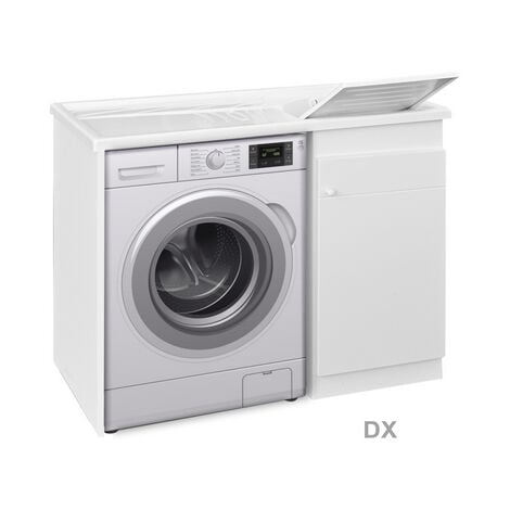 Mueble para lavadora con lavadero de resina 45x50 para exterior interior  con fregadero