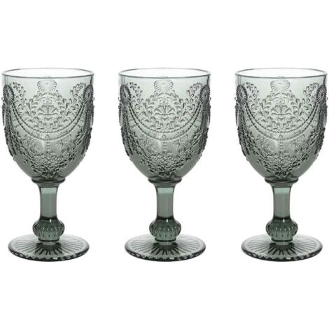 Juego de 3 vasos Savoia 320 cc en cristal gris
