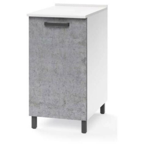 Mueble bajo con puerta para cocina en color gris cemento Cm 40x50xH 85 1 puerta