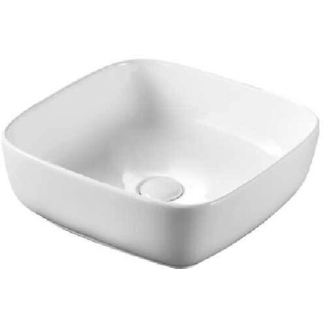 Lavabo sobre encimera 40x40 cm blanco (1/2)