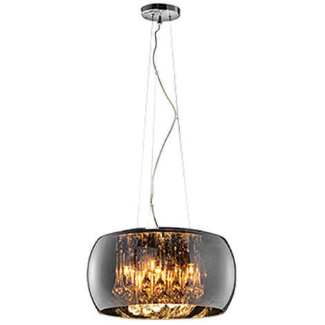 Suspensión Vapor Cristal Cromado Y Colgantes Ø40 cm Trio Iluminación (1/3)