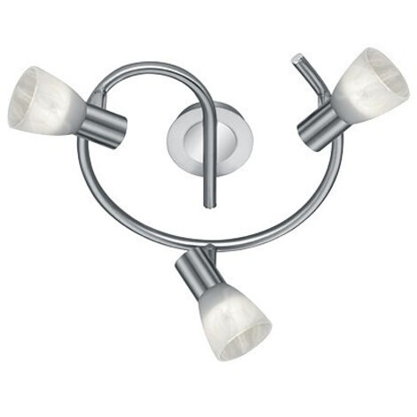 Plafón Pinwheel Níquel 3 Orientable E14 Pantalla Cristal Focos Levisto Trio Iluminación (1/2)