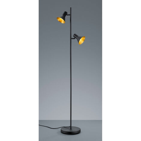 Lámpara de pie minimalista moderna 2 focos E14 Focos Nina Black y Gold Trio Lighting (1/4)