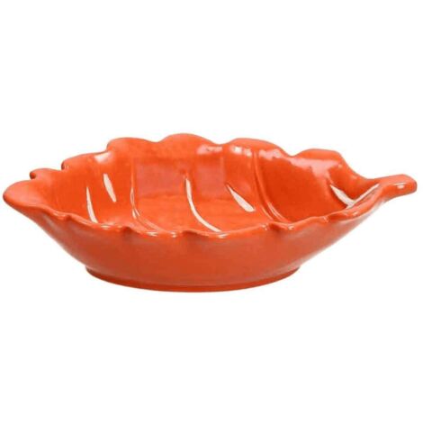 Cuenco de porcelana naranja Foglia 100 cc