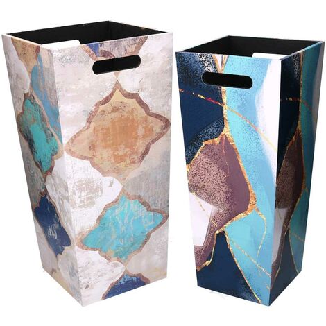 Paragüero rectangular ecopiel azul marruecos 1-2 cm25x25h53 (1/5)