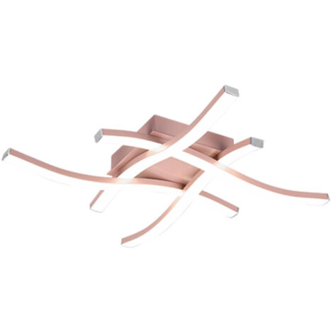 Plafoniera Moderna Design Hashtag Route Oro Rosa Led 4000k Trio Iluminación (1/5)