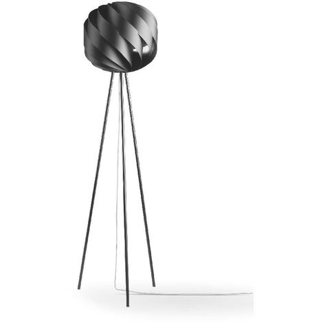 Lámpara de pie trípode de metal negro Cm. 40 x 163 horas