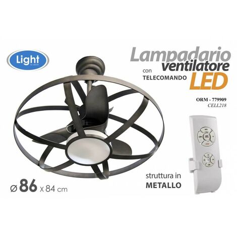 Ventilatore A Soffitto Con Luce LED E Telecomando: 3 Velocità, 3 Colori E Rotazione 360°