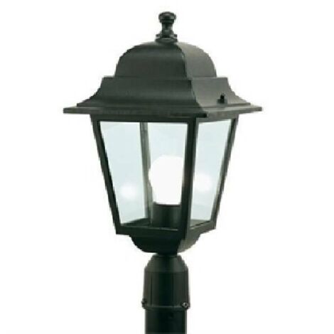 Farol de poste 'Cuadrado' 100 W - 41 x 21 x 6 cm negro