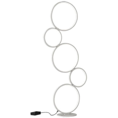 Rondo Lámpara de Pie 5 Círculos Led Blancos Alt. 115 cm Trio Lighting