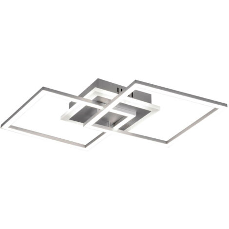 Venida led techo de luz de aluminio doble cuadrado con regulaciÓn de intensidad de luz central 'interruptor l.58cm r62793187