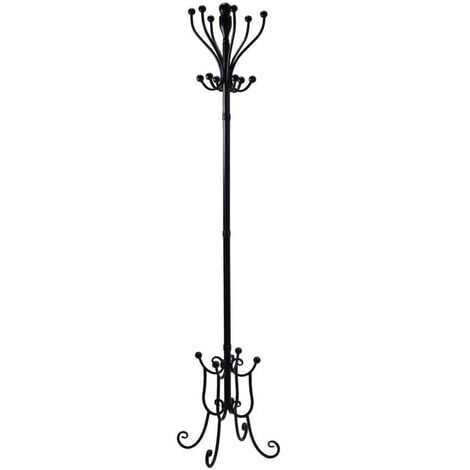 Perchero de pie de metal negro cmø34h180