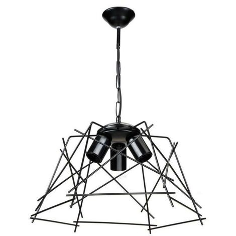 Lámpara colgante Tena MDL3854 en metal negro asimétrico (1/5)