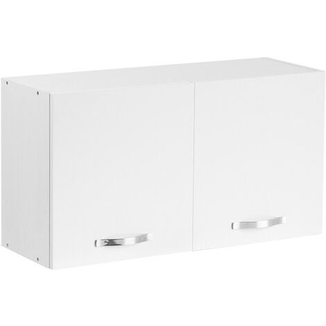 Mueble alto campana fresno blanco con 2 puertas cocina Cm 90x32xh49