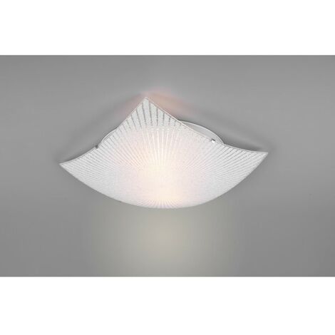 Plafón cuadrado Elisa cristal transparente 2xE27 Trio Lighting (1/5)