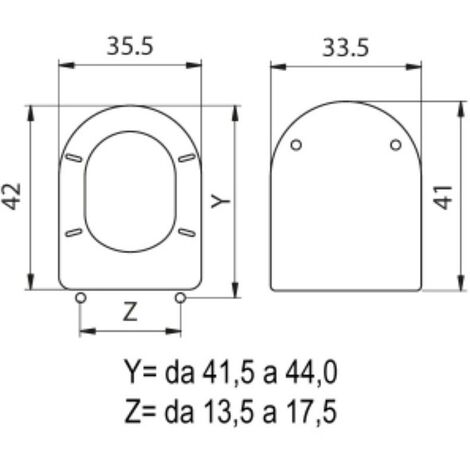 Tapa De Inodoro Para Delta Sahara, Termoestable, Blanca Con Bisagra De Acero Inoxidable Normal O Ralentizada Soft Close