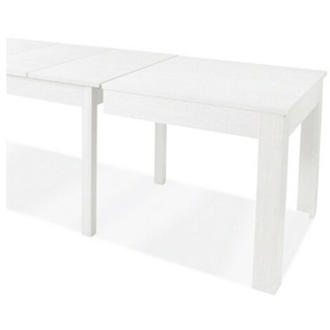 Mesa extensible en madera de melamina fresno blanco 160 - 320x90 cm