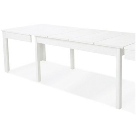Mesa extensible en madera de melamina fresno blanco 160 - 320x90 cm
