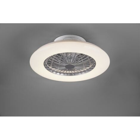 Trio Lighting Stralsund Ventilador de araña LED regulable de aluminio
