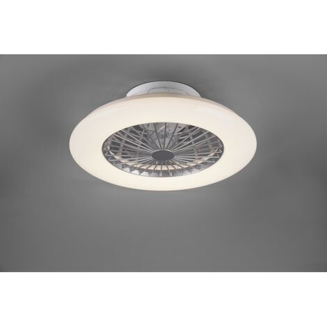Trio Lighting Stralsund Ventilador de araña LED regulable de aluminio