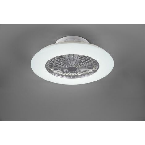 Trio Lighting Stralsund Ventilador de araña LED regulable de aluminio