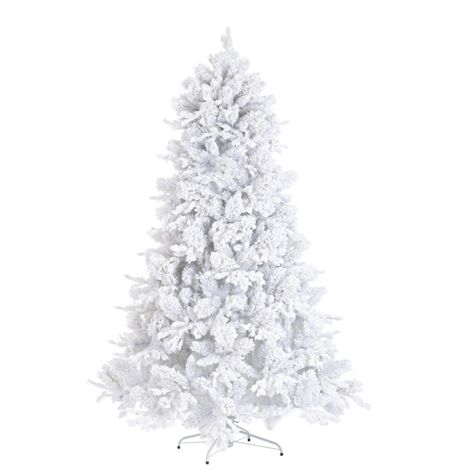 Árbol de Navidad blanco cubierto de nieve Alberg H 210 x Ø130 cm (1/3)