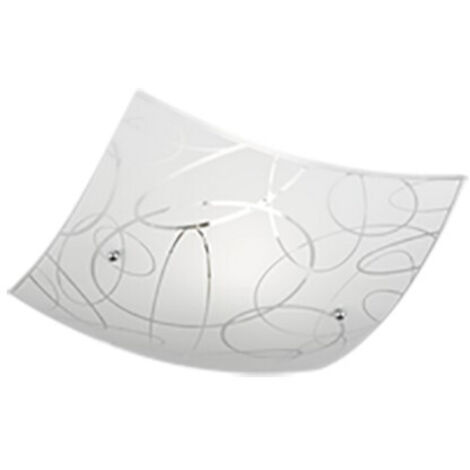 LÁmpara de techo spirelli ceiling light large attack e27 en vidrio blanco color 604400101
