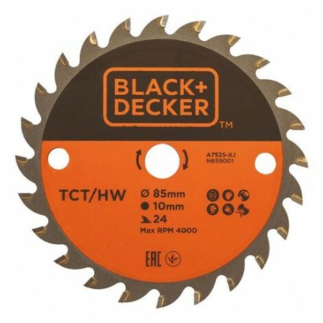 Lame De Scie Circulaire TCT Stanley 170x16mm - 40 Dents ATB - Pour Coupe Fine Bois Et Aggloméré