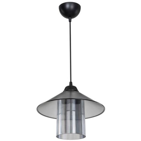 Lámpara de techo Inka ASZ1463 con pantalla de plástico ahumado H60xL25.5. (1/3)