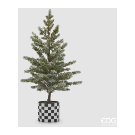 Árbol de pino H78 con maceta a cuadros