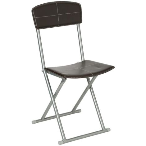 Silla plegable marrón 40,5 x 40 x 83 cm