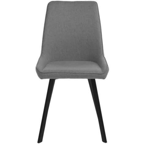 Silla de microfibra gris oscuro 48x60x87h cm (1/5)