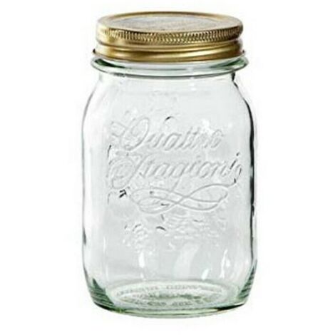 Tarro de Cristal Bormioli Quattro Stag ø 10,2 x 17,1 cm - 1000 cc 8001023651608 S2203799 Bormioli