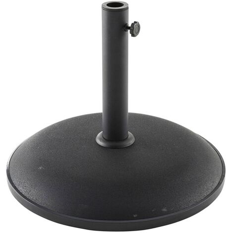 Soporte de sombrilla redondo Negro - 25 kg - Hespéride