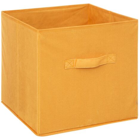 Cesta de terciopelo mix n modul 31x31cm amarilla - 5five