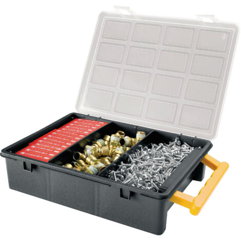 Organizador de plástico con 2 separadores extraíbles L 242 x P 188 x H 60 mm. (1/4)