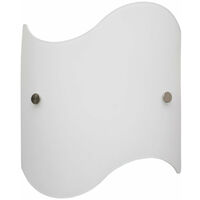 Aplique 1xE27 Acabado Cromado Placa Cristal Blanco E-Energy