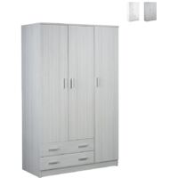 Armario de tres puertas con dos cajones Eucalipto 115x52x h180 cm