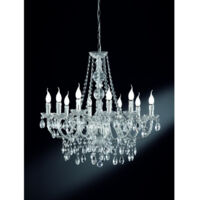Araña Clásica 10 Luces Lüster Cromo Colgantes Decorativos Trio Lighting