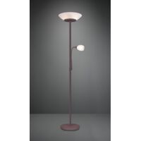Lámpara de Pie con Punto de Lectura Gerry Ruggine Cristal Blanco Ø34 cm Trio Lighting