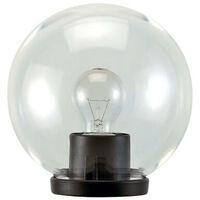 Lanterna testa-palo 'Globo' 75W - 30 - negro - opalino