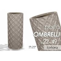 Paragüero en cerámica gris tórtola diseño cm 22 x 49 h