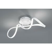 Plafón Perugia Diseño Arco Blanco Led Dimmer 4000k Trio Iluminación