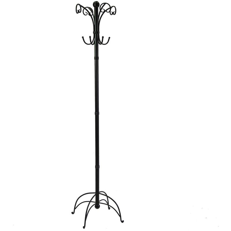 Schwarzer Metallständer Kleiderständer ø45h180 cm
