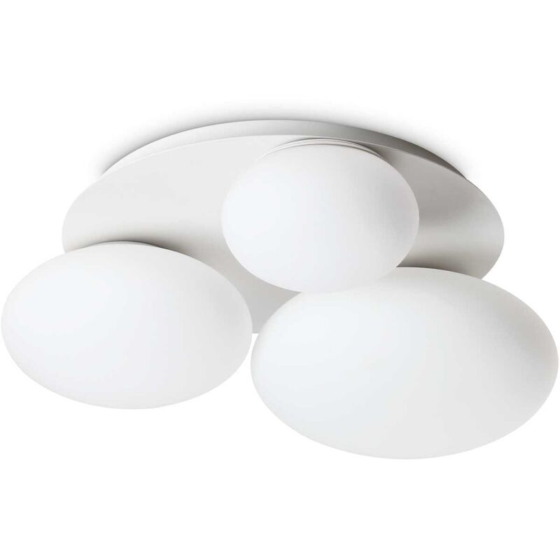Weiße Deckenleuchte D 290 x H 60 mm